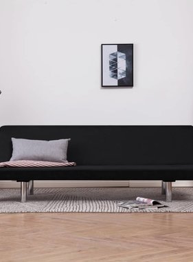 VidaXL Slaapbank polyester zwart