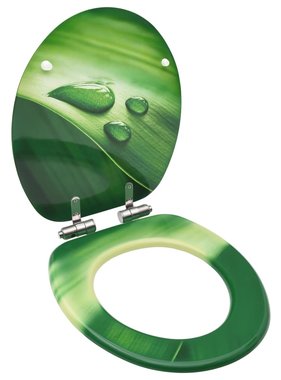 VidaXL Toiletbril met soft-close deksel waterdruppel MDF groen