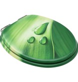 vidaXL Toiletbril met soft-close deksel waterdruppel MDF groen