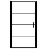 VidaXL Douchedeur 100x178 cm gehard glas zwart