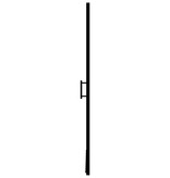 VidaXL Douchedeur 100x178 cm gehard glas zwart