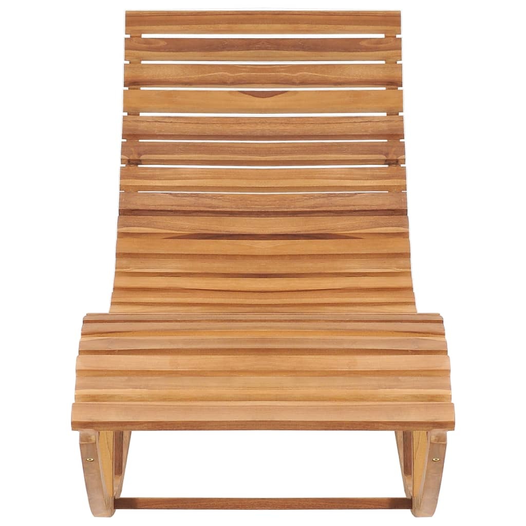 VidaXL Ligbed schommelend met kussen massief teakhout