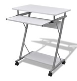 VidaXL Studenten computerbureau 60 x 40 x 75 cm (wit)