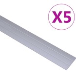 VidaXL Vloerprofielen 5 st 134 cm aluminium zilverkleurig