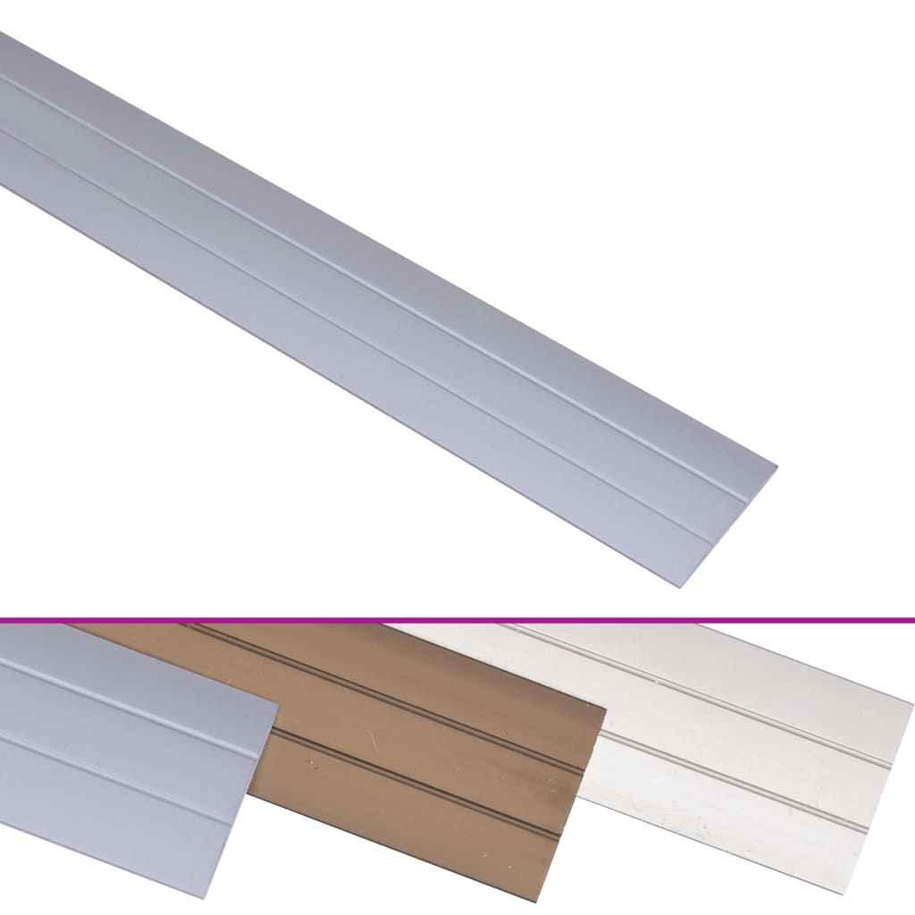 VidaXL Vloerprofielen 5 st 134 cm aluminium zilverkleurig