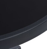 vidaXL Tuintafel 60 cm staal en glas zwart