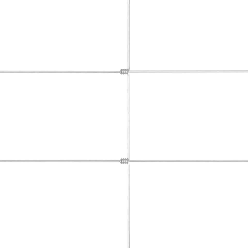 VidaXL Hek 50x1 m gegalvaniseerd staal zilverkleurig