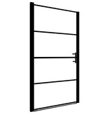 VidaXL Douchedeur mat 100x178 cm gehard glas zwart