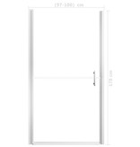 VidaXL Douchedeur mat 100x178 cm gehard glas