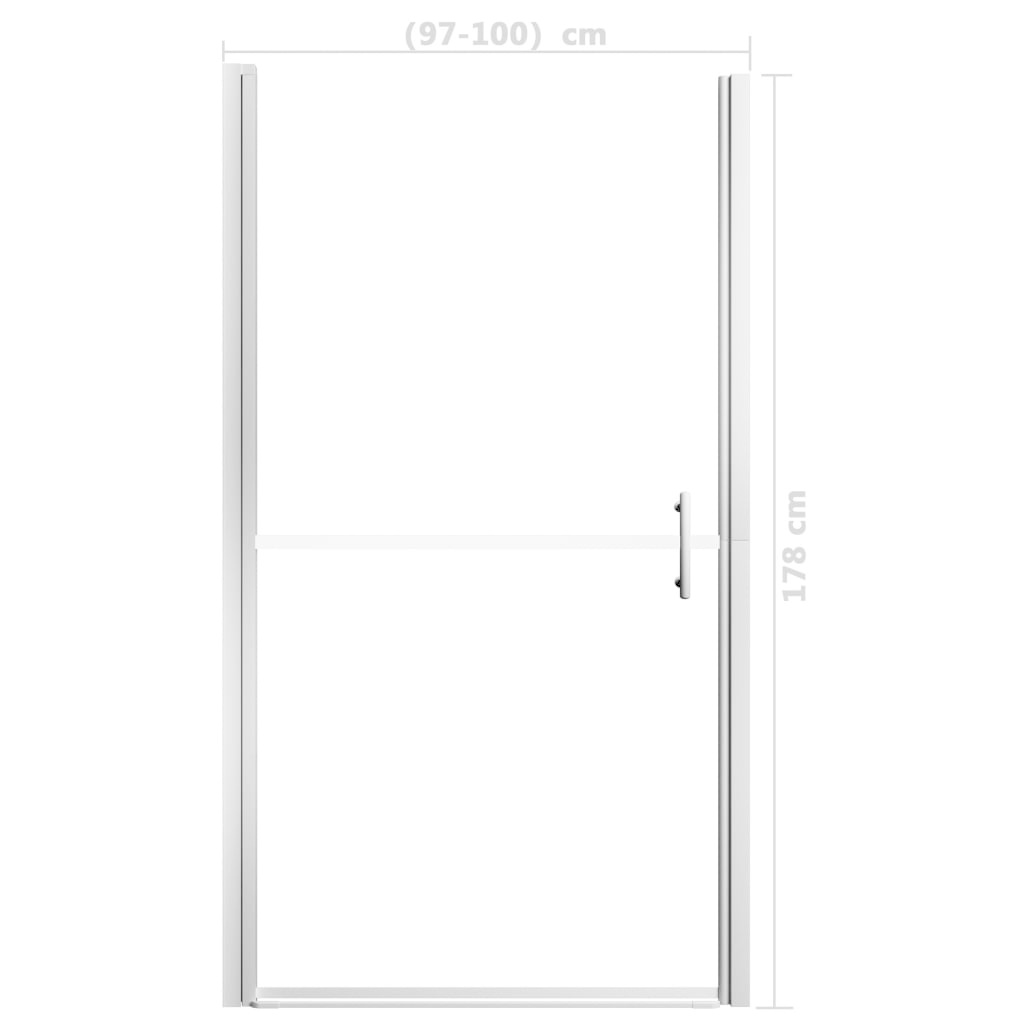 VidaXL Douchedeur mat 100x178 cm gehard glas