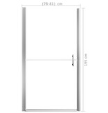 VidaXL Douchedeur mat 81x195 cm gehard glas