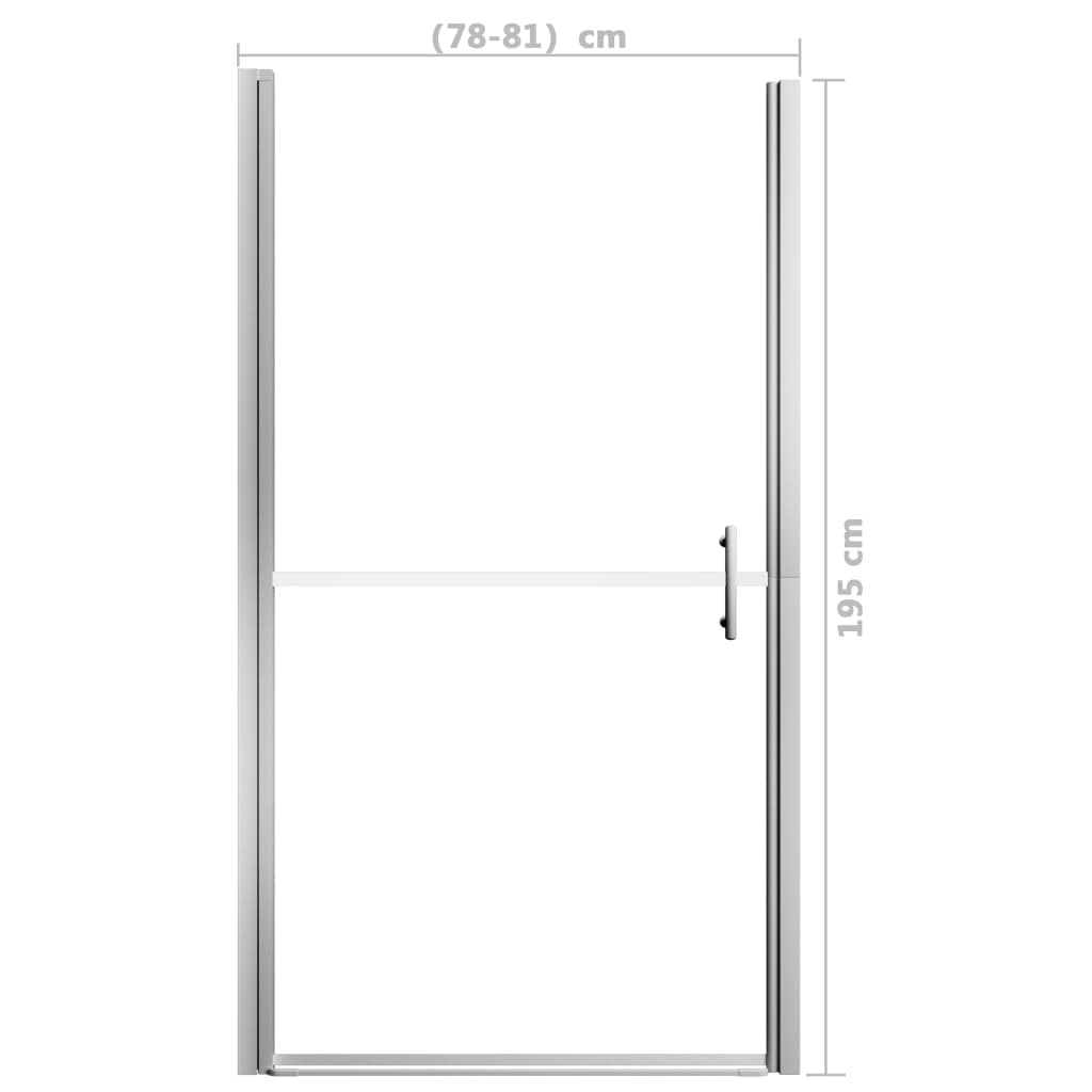 VidaXL Douchedeur mat 81x195 cm gehard glas