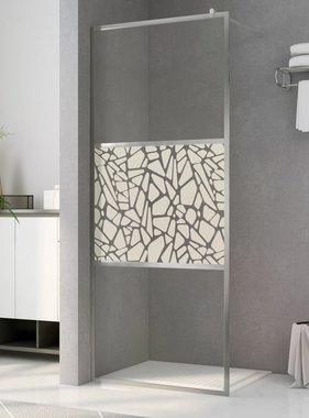 VidaXL Inloopdouchewand met stenenmotief 90x195 cm ESG-glas