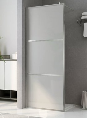 VidaXL Inloopdouchewand mat 140x195 cm ESG-glas