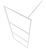 vidaXL Inloopdouchewand mat 100x195 cm ESG-glas