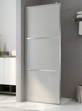 VidaXL Inloopdouchewand mat 90x195 cm ESG-glas