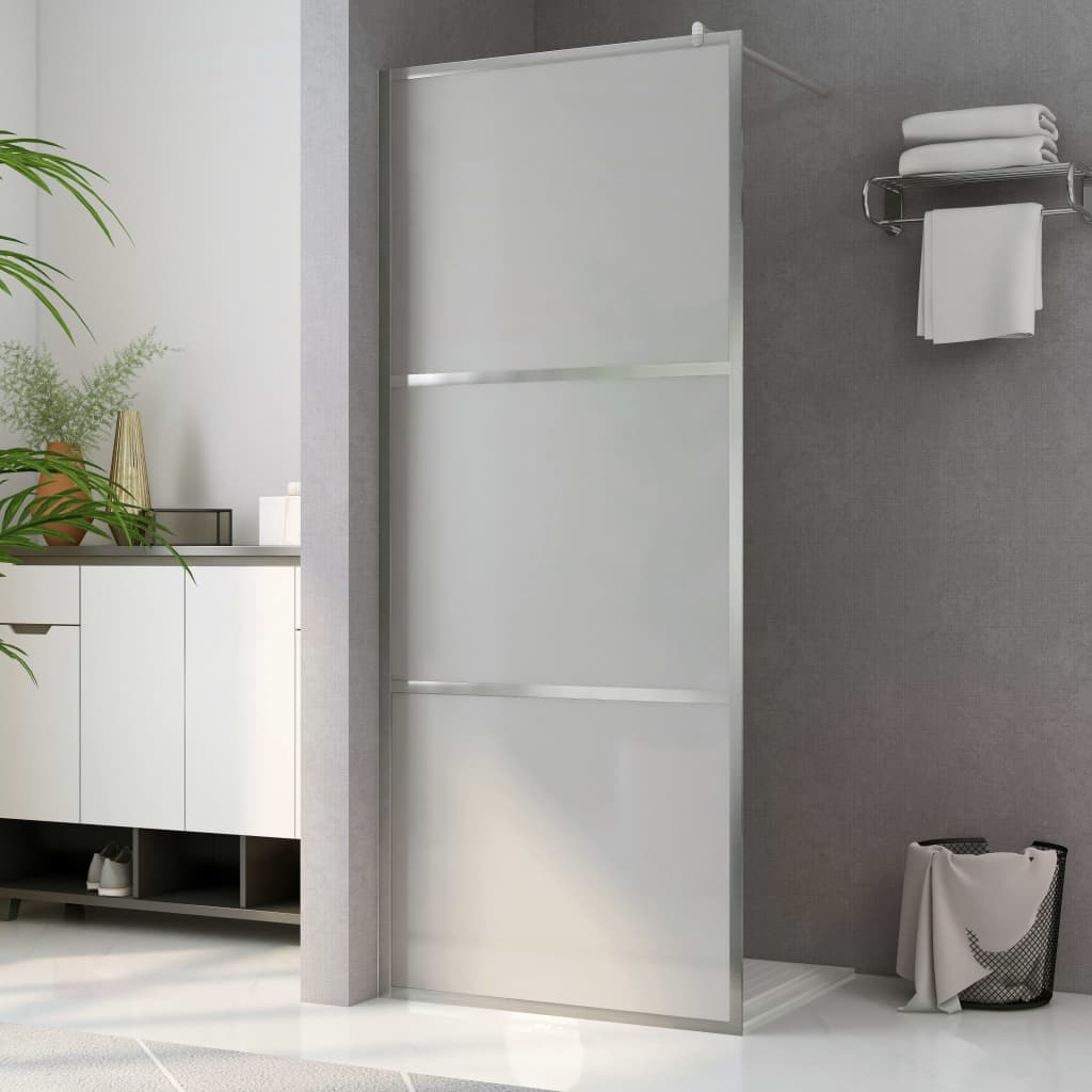 VidaXL Inloopdouchewand mat 90x195 cm ESG-glas