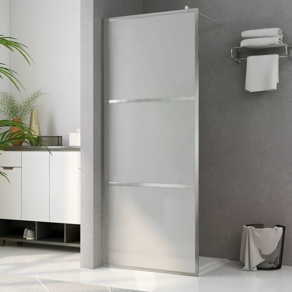 VidaXL Inloopdouchewand mat 80x195 cm ESG-glas