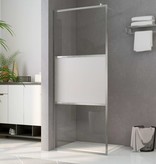 VidaXL Inloopdouchewand halfmat 100x195 cm ESG-glas