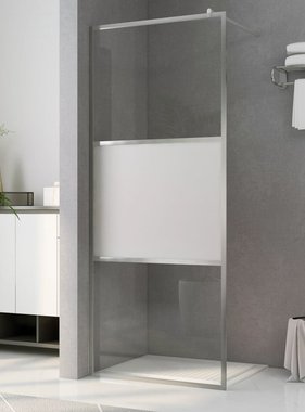 VidaXL Inloopdouchewand halfmat 90x195 cm ESG-glas