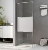 VidaXL Inloopdouchewand halfmat 80x195 cm ESG-glas