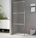 vidaXL Inloopdouchewand transparant 140x195 cm ESG-glas