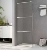 VidaXL Inloopdouchewand transparant 115x195 cm ESG-glas