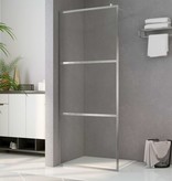 vidaXL Inloopdouchewand transparant 115x195 cm ESG-glas