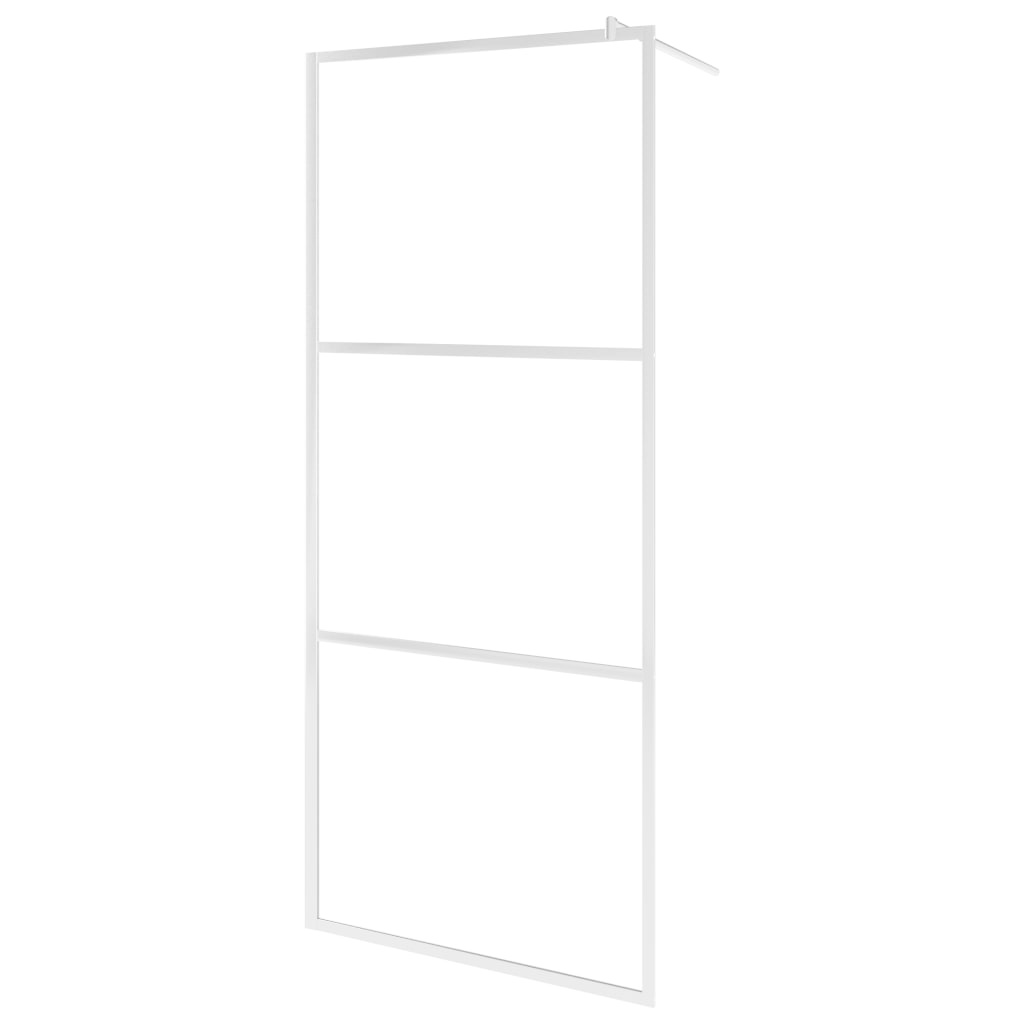 VidaXL Inloopdouchewand transparant 115x195 cm ESG-glas