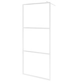 VidaXL Inloopdouchewand transparant 100x195 cm ESG-glas