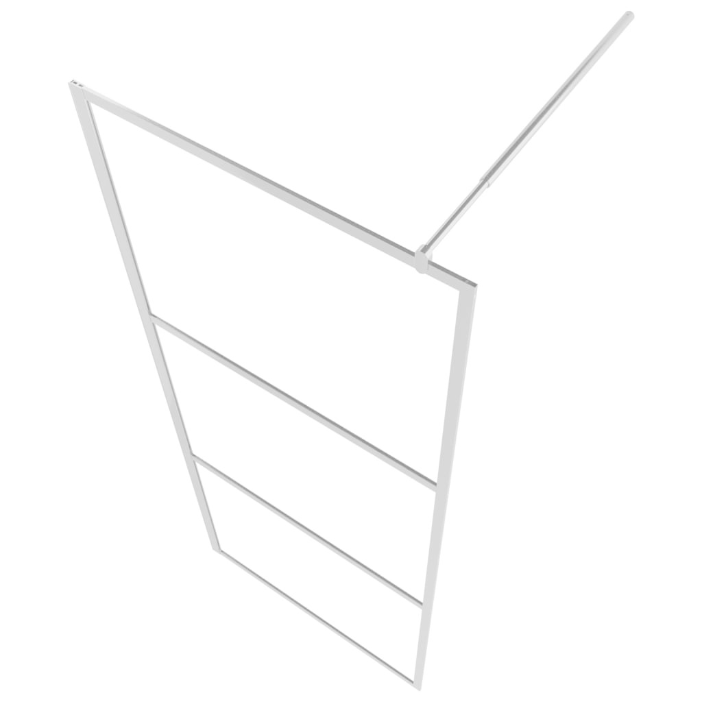 VidaXL Inloopdouchewand transparant 100x195 cm ESG-glas