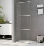 vidaXL Inloopdouchewand transparant 90x195 cm ESG-glas