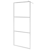 VidaXL Inloopdouchewand transparant 90x195 cm ESG-glas