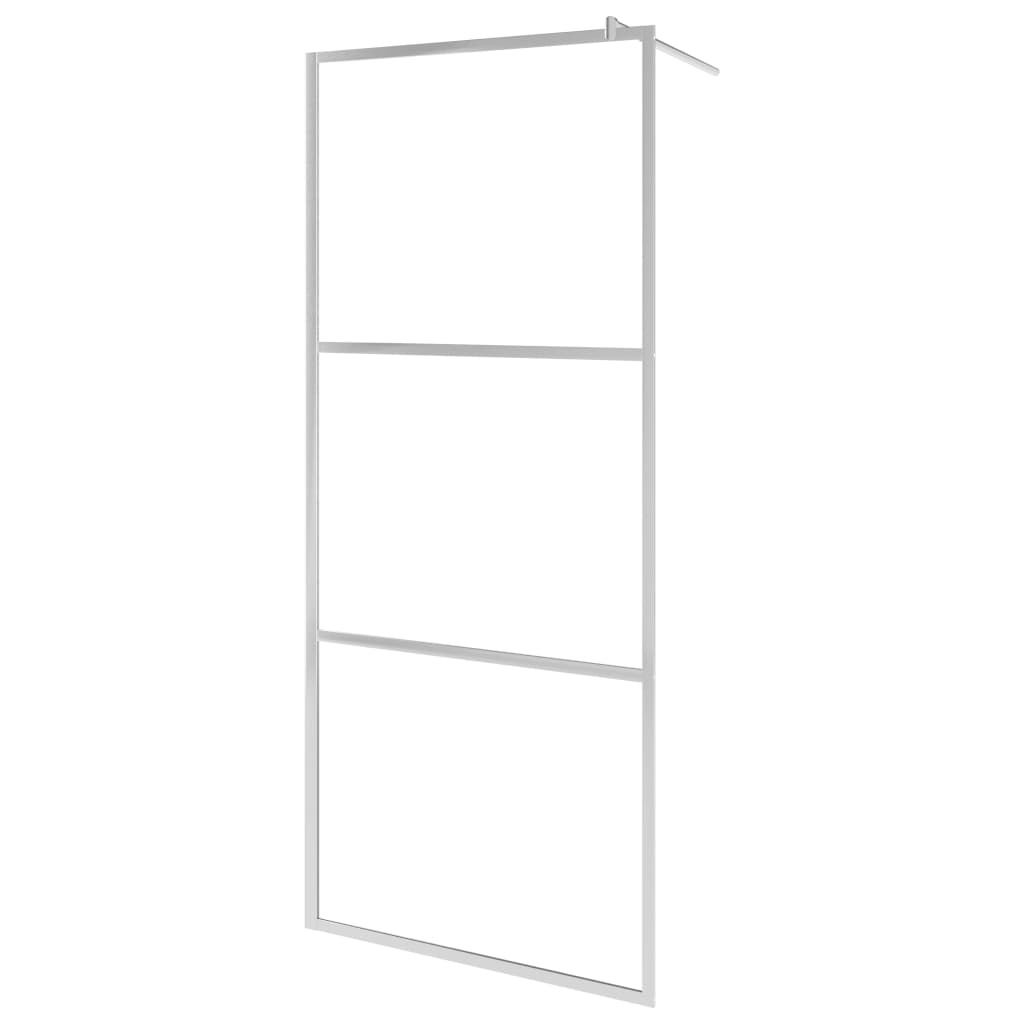 VidaXL Inloopdouchewand transparant 90x195 cm ESG-glas