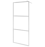 VidaXL Inloopdouchewand transparant 80x195 cm ESG-glas