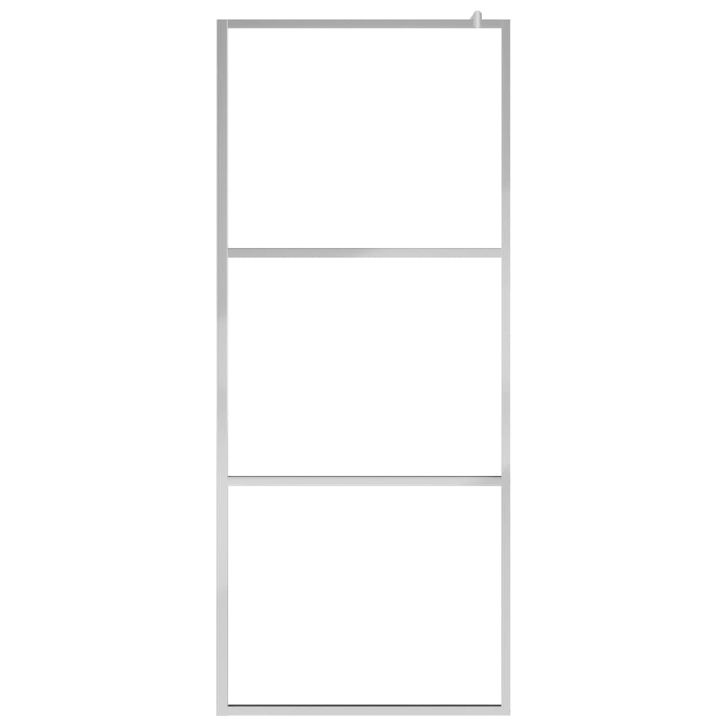 VidaXL Inloopdouchewand transparant 80x195 cm ESG-glas