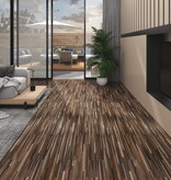VidaXL Vloerplanken zelfklevend 5,02 m² 2 mm PVC gestreept bruin