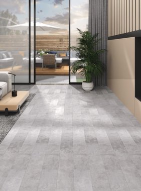 VidaXL Vloerplanken zelfklevend 5,02 m² 2 mm PVC aardegrijs