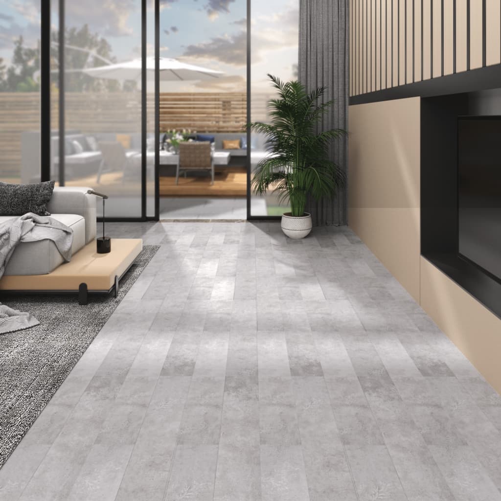 VidaXL Vloerplanken zelfklevend 5,02 m² 2 mm PVC aardegrijs