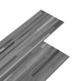 VidaXL Vloerplanken zelfklevend 4,46 m² 3 mm PVC gestreept grijs