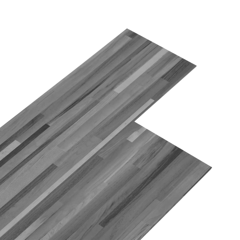 VidaXL Vloerplanken zelfklevend 4,46 m² 3 mm PVC gestreept grijs