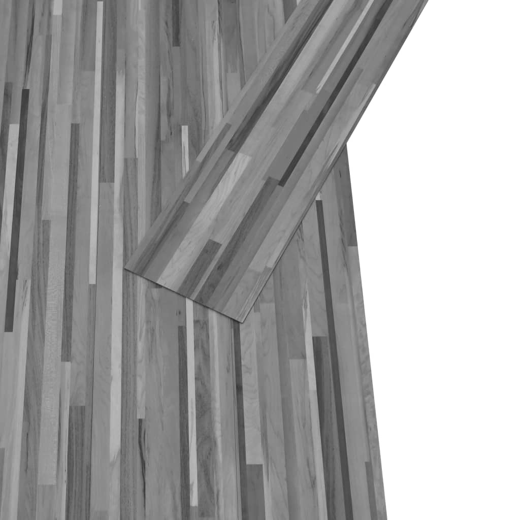 VidaXL Vloerplanken zelfklevend 4,46 m² 3 mm PVC gestreept grijs