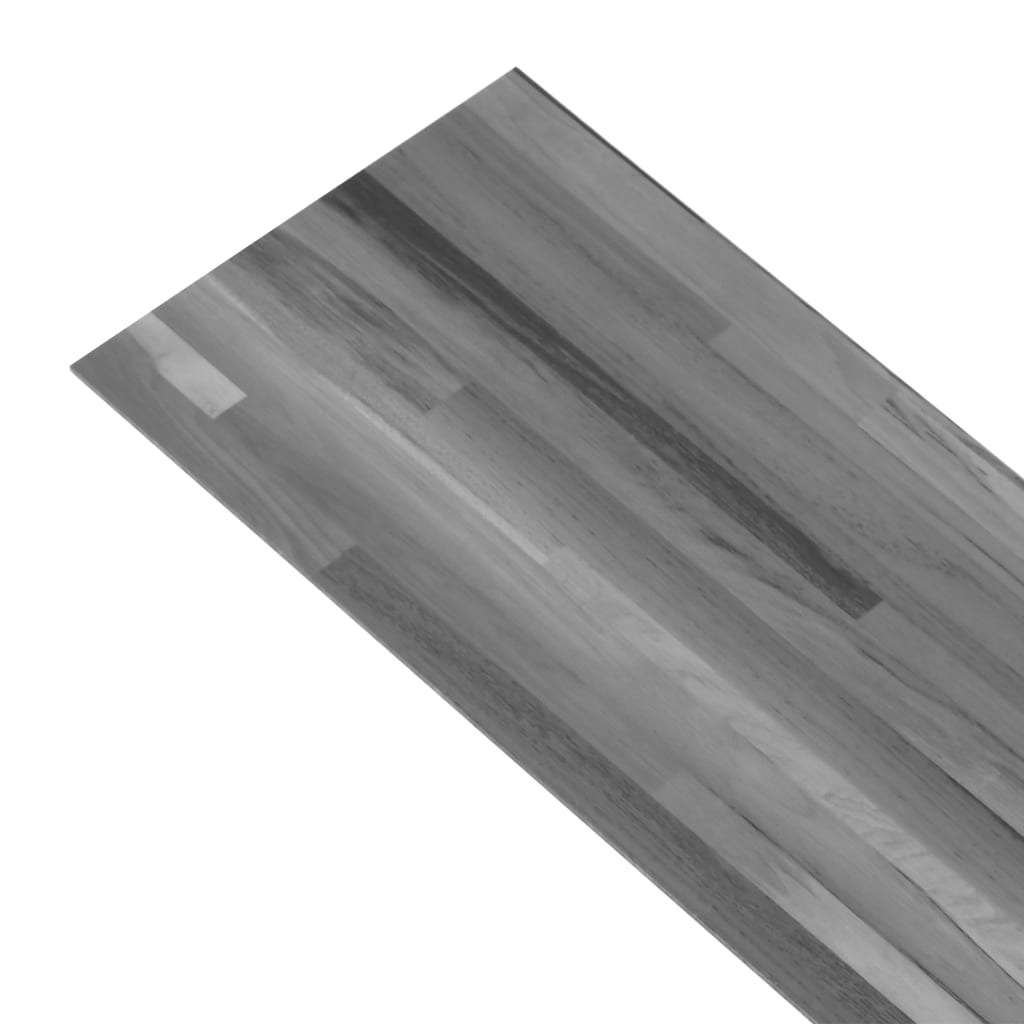 VidaXL Vloerplanken zelfklevend 4,46 m² 3 mm PVC gestreept grijs