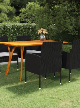 VidaXL 5-delige Tuinset zwart
