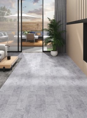VidaXL Vloerplanken zelfklevend 4,46 m² 3 mm PVC cementgrijs
