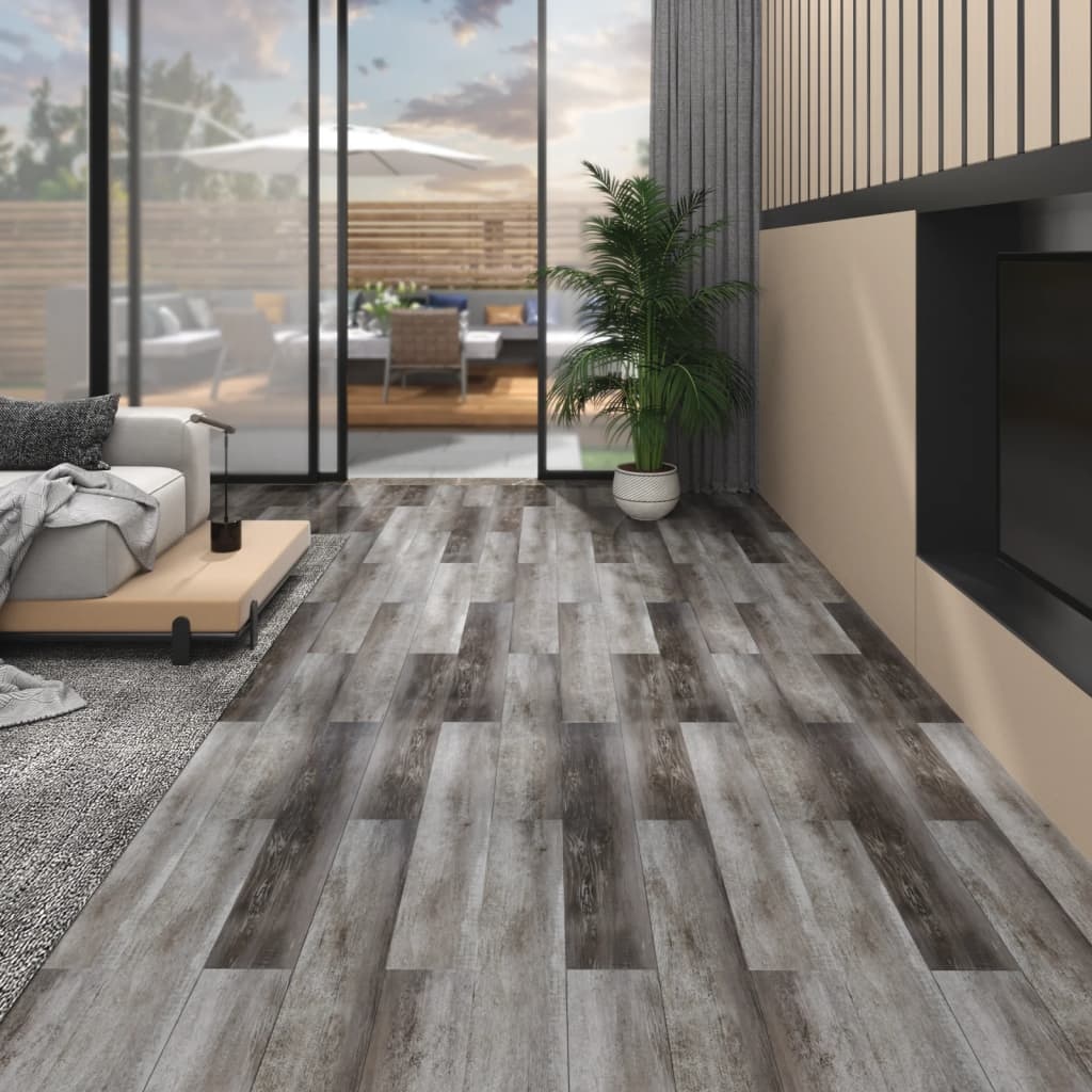 VidaXL Vloerplanken 5,26 m² 2 mm PVC gestreept houtkleurig