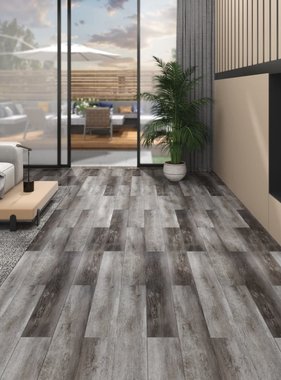 VidaXL Vloerplanken zelfklevend 5,02 m² 2 mm PVC gestreept houtkleurig