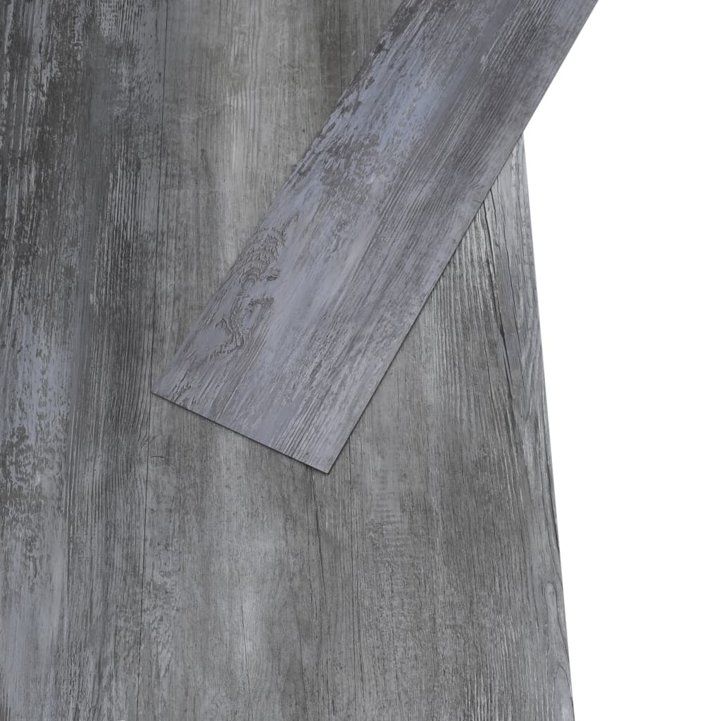 VidaXL Vloerplanken zelfklevend 5,02 m² 2 mm PVC glanzend grijs