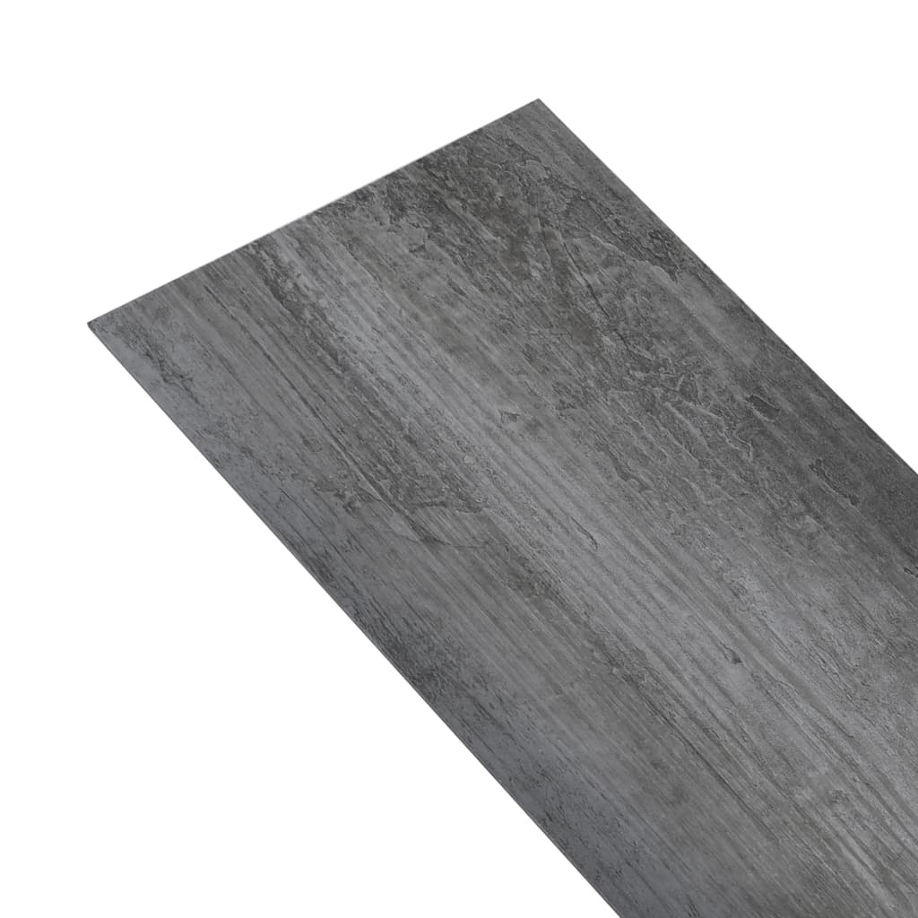 VidaXL Vloerplanken zelfklevend 5,02 m² 2 mm PVC glanzend grijs