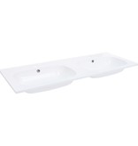 VidaXL Wastafel inbouw dubbel 1205x460x145 mm SMC wit